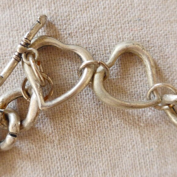 Puffy Heart Charms Silver Tone Necklace - Picture 10 of 11